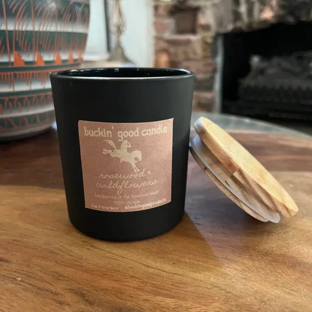 Candle Rosewood + Wildflowers (Western Decor)